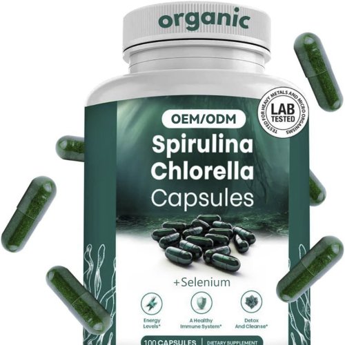 Selenium spirulina soft capsule 500mg*100 capsules/bottle
